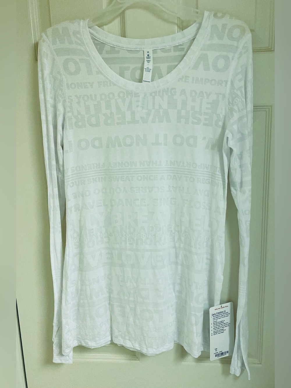 lululemon athletica Daily Practice White Long-Sleeve Tee
